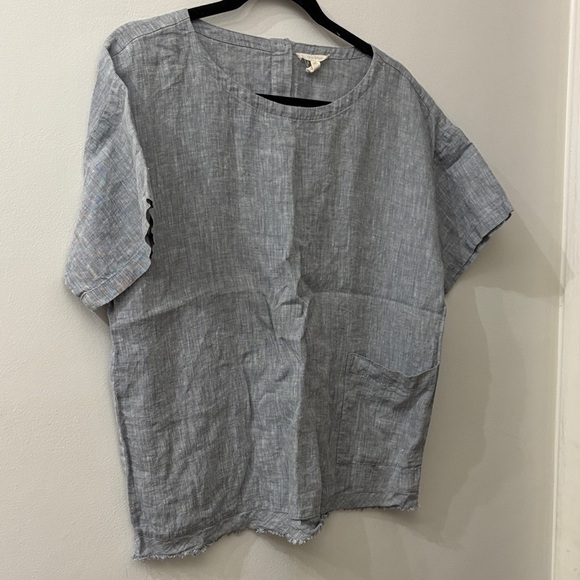 Eileen Fisher Linen boxy top - small - Short-sleeve- 100% linen - Picture 1 of 7